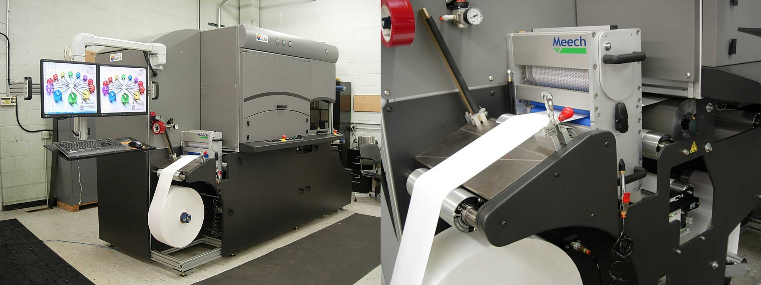 Schmalbahn Ink Jet Etikettendruckmaschine und Laser Stanzmaschine